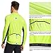 Baleaf Men's Full Zip Long Sleeve Bicycle Cycling Jersey Fluorescent Yellow Size M