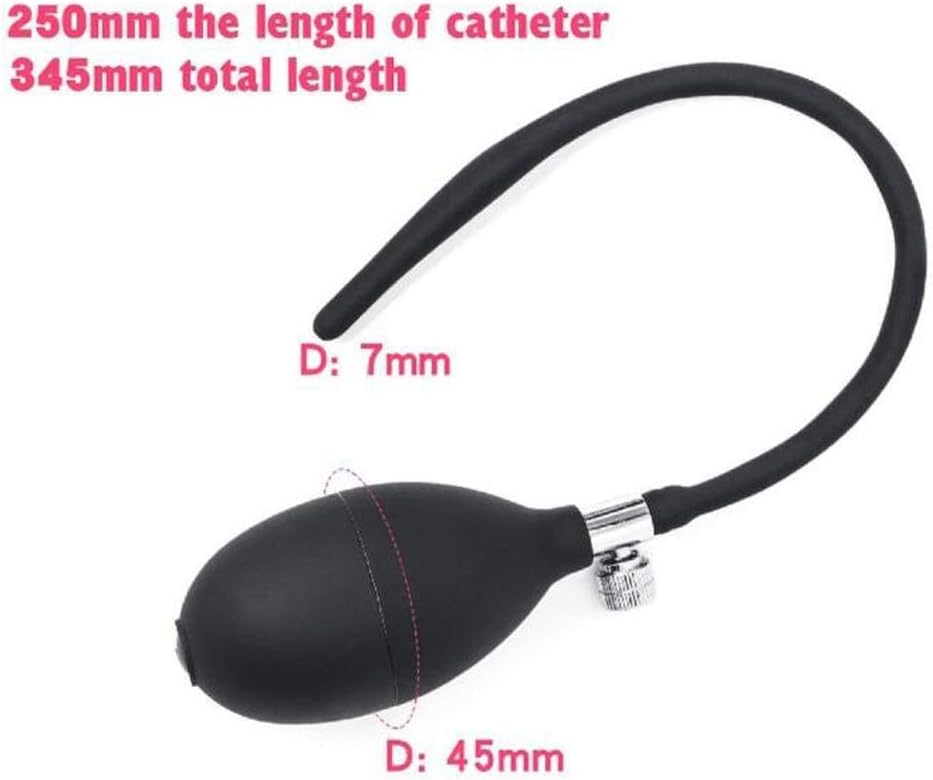GLUSa Hollow Inflatable Expansion Silicone Amal Beads U'rethral Sound Catheter Metal P'enis Plug Stretching Beads Insert D'ilator U'rethral Stretching Male Toys Lipstick