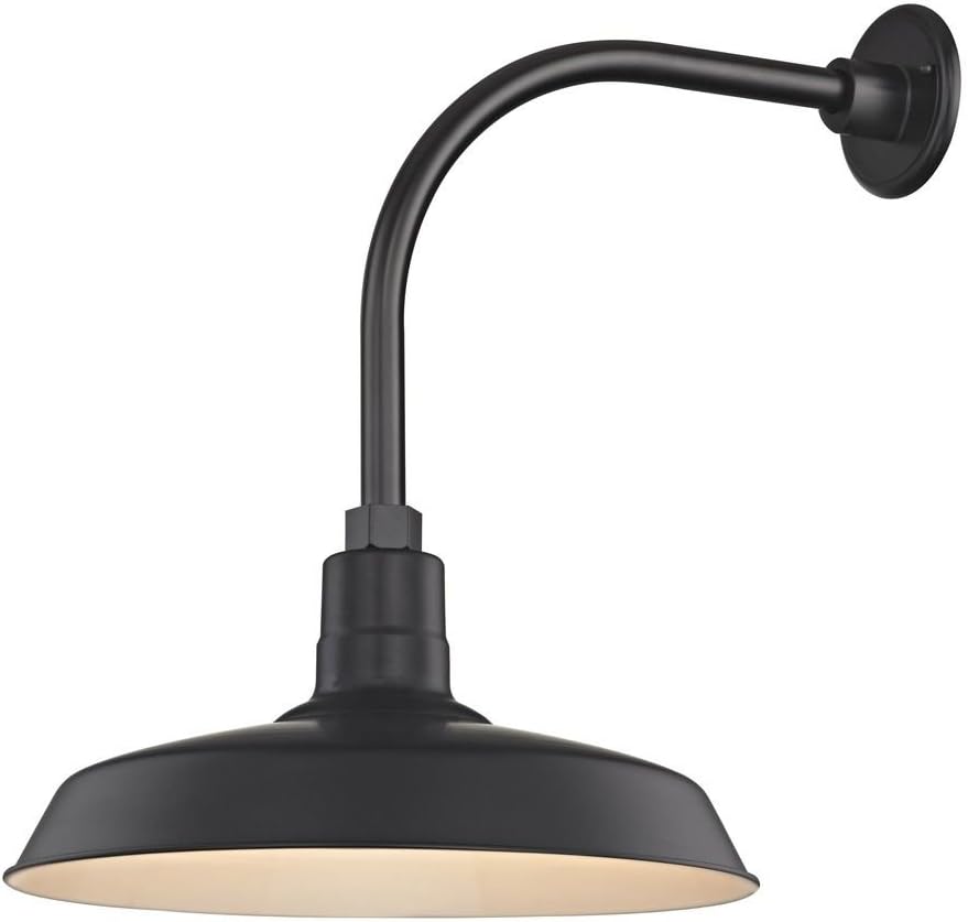 Black Gooseneck Barn Light With 16 Shade Amazon Com