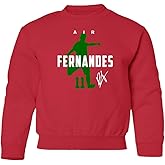 KING THREADS Portugal Football Air Fernandes 2022 World Soccer Fan Youth Crewneck Sweatshirt