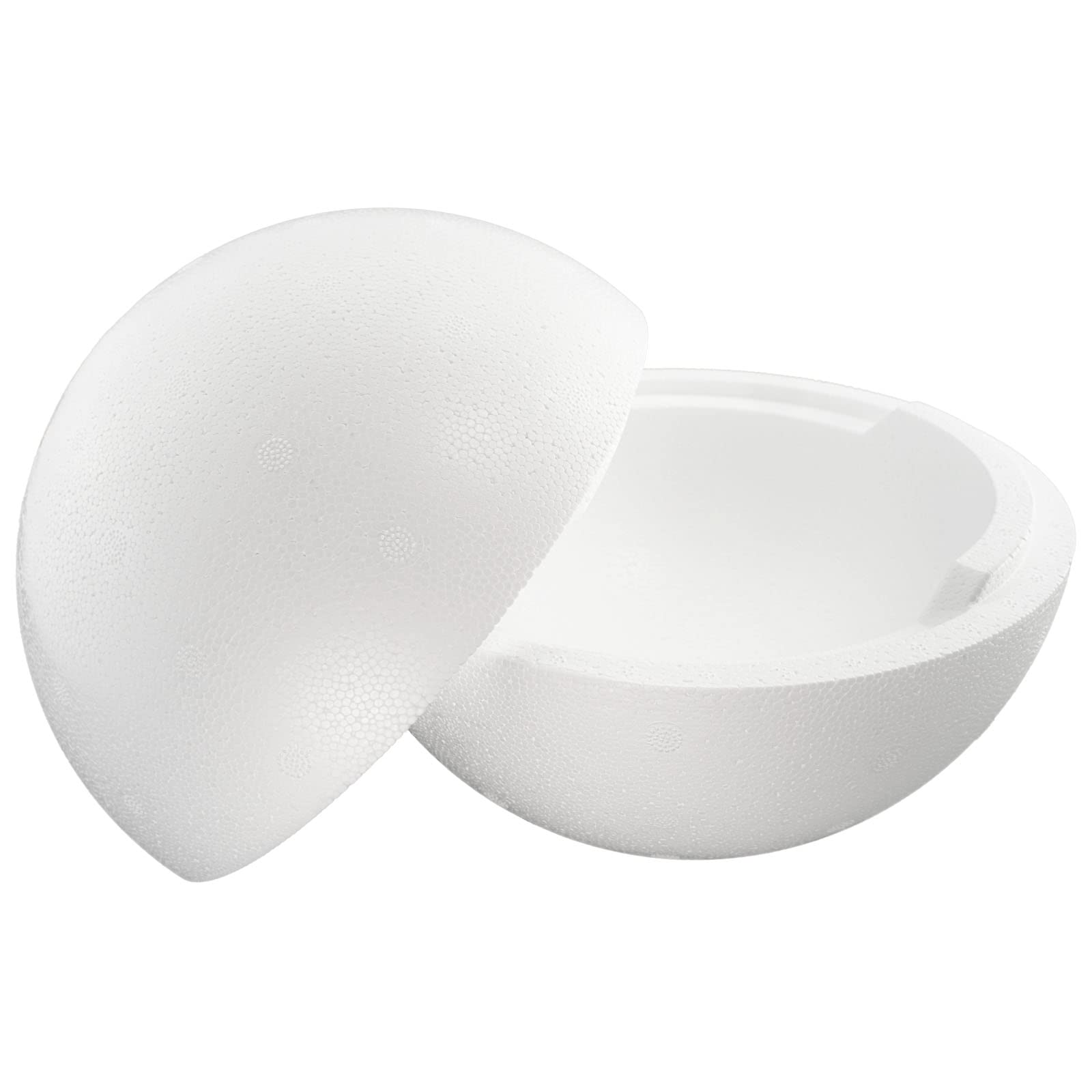 Polystyrene ball, 2-piece, diameter 20 cm, polystyrene ball, separable, half shells, 1 piece, white