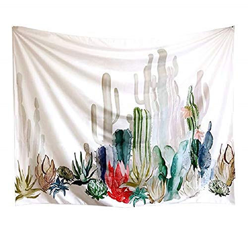 Gontic Cactus Wall Tapestry Bedroom Mandala Bohemian Tapestry Wall Hanging Indian Wall Decor Cactus Landscape Curtain Tablecloth Home Room Headboard Decor 59"X79" - Thumbnail 6