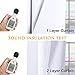 FlamingoP Full Blackout Pure White Curtains Faux Silk Satin with White Liner Thermal Insulated Window Treatment Panels, Grommet Top (52 x 63 Inch, Set of 2)