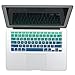 Batianda New Ombre Color Keyboard Cover Protector Silicone Skin for MacBook Air 13" MacBook Pro 13" 15" 17" (with or w/Out Retina Display) - Gradient Green primary
