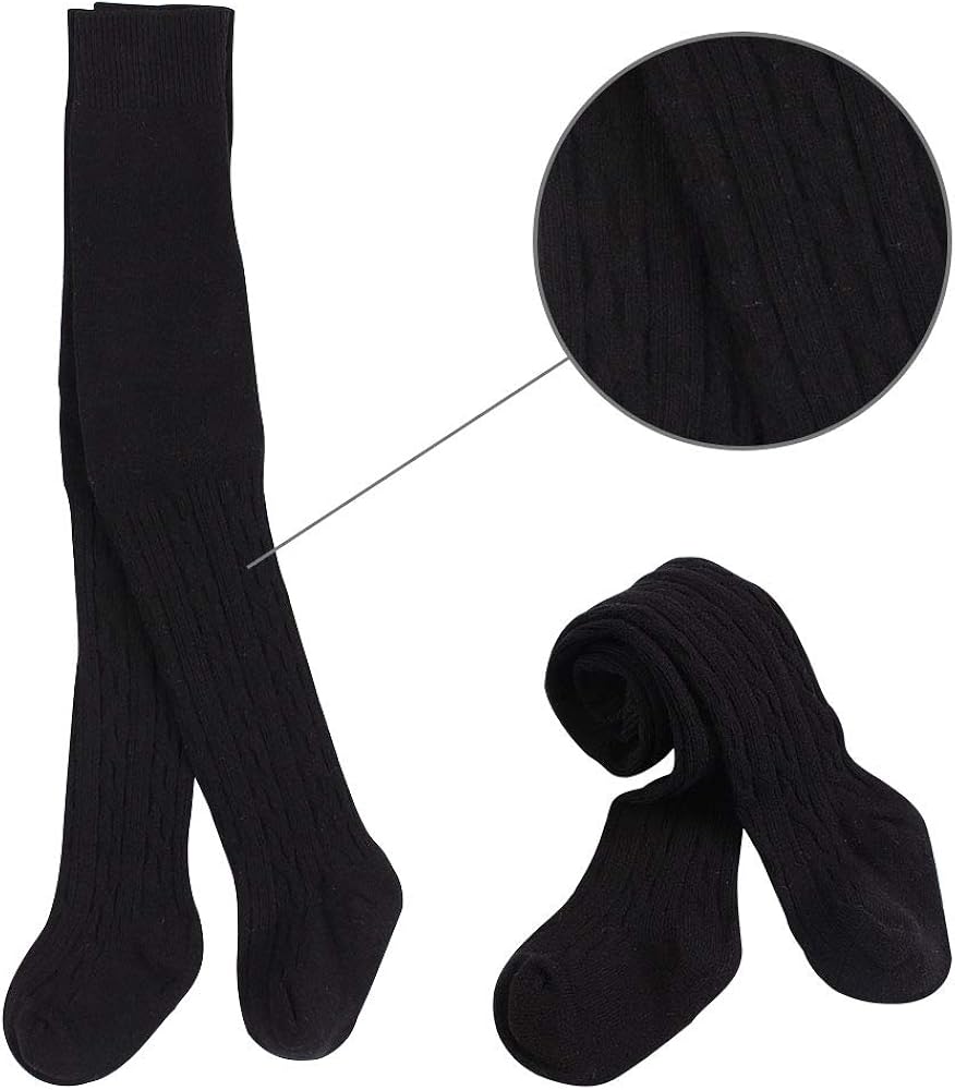 Cotton Infant Toddler Girls Tight Cable Knit Kids Pantyhose Solid Casual Baby Legging Pants: Clothing