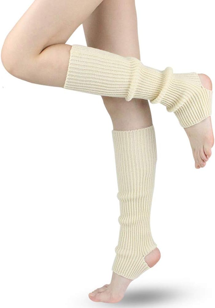 Women’s Knit Leg Warmers - 80s Eighty's Warm Crochet Long Sock Yoga Sport Ballet Accessories