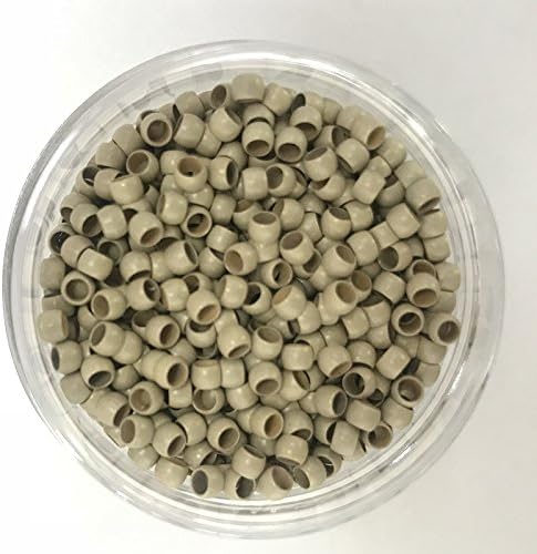 Swingbeauty Aluminium Nano Rings/Links/Beads for Nano Tip Hair Extensions (200pcs, Blonde#)