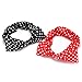 Sea Team Wire Headband Stylish Retro Bowknot Polka Dot Wire Hair Holders for Women and Girls Red