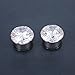 Pair Clear CZ Zirconia Prong Set Ear Plugs Gauges Stainless Steel With Silicone O-Ring Stretcher Expander (Gauge=7/16