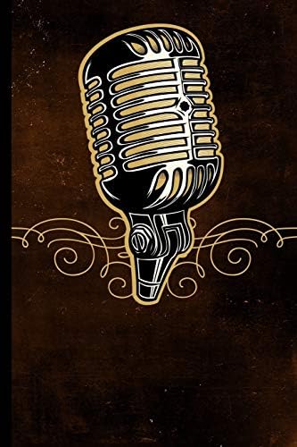 Vintage Microphone: Vocalist Songwriters Lyric Journal | 128 College Ruled Pages: 6 x 9 in Blank Lined Journal with Soft Matte Cover | Notebook, Diary, Composition Notebook Paperback – 19 Aug 2018