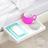 BedShelfie The Original Bedside Shelf - 9 Colors / 4 Sizes - AS SEEN ON Business Insider (Original, Bamboo in White)