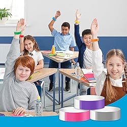 800 Pieces Colored Wristbands for Events Wrist