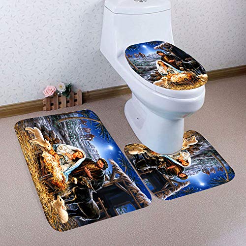 image for MatureGirl Bathroom Rug Mat - Bath Mat Carpet - Christmas Non-Slip Car
