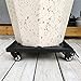 JzNova 12″ Heavy Duty Metal Plant Stand with Wheels, Square Iron Plant Caddy on Wheels – Outdoor Flower Pot Rack on Rollers – Indoor Dolly Holder Rolling Tray Coaster, Fully Assembled, Blackthumb 3