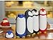 Penguin Glass Water Tumbler- Cute Water Bottle Double Walled Cup Flask Travel Mug for Kids, Students, 9.6oz, Black