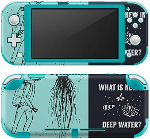 Igsticker Nintendo Switch Lite 専用 デザインスキンシール 全面 任天堂 スイッチ ライト ゲーム機 くらげ Video カバー エアフリー ステッカー アクセサリー Game ダイビング 海 販売期間 限定のお得なタイムセール フィルム