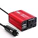 Soyond 150W Car Power Inverter Charger DC 12V to 110V AC Converter with 3.1A Dual USB Charger