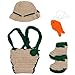 Jastore Baby Newborn Photography Prop Crochet Fisherman Costume Hat Diaper Shoes