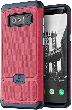 Jaagd Galaxy Note 8 Case, Slim Shock-Absorbing Modern Slim Non-Slip Grip Cell Phone Cases for Samsung Galaxy Note 8 (Mulberry/Navy)