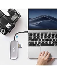 HooToo USB C Hub, adaptador USB C (2019 Upgrade) con salida HDMI, lector de tarjetas, 3 puertos USB 3.0 para MacBook Pro Air y Windows tipo C Laptop