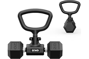 Convert Dumbbells into Kettlebell by SEWD – Adjustable Weights & Up to 220LB Capacity Kettlebell Handle for Weight Lifting, 9