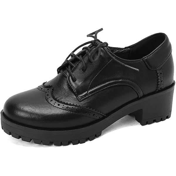 Amazon.com | Womens Vintage Patent Leather Square Toe Platform