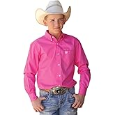 Cinch Boys' Classic Fit Long Sleeve Button One Open Pocket Solid