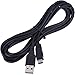 Mudder 10 Feet Gamepad USB Charge Cable Power Charging Cable for Nintendo and Wii U, Black