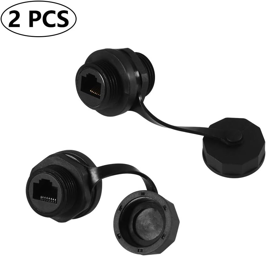 UMLIFE 2PCS CAT 6 RJ45 Shielded Industrial Panel Mount