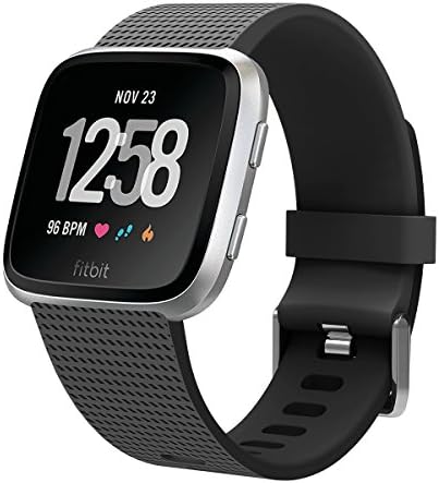 Hanlesi for Fitbit Versa Band,Silicone TPU Adjustable Waterproof Replacement Sport Band for Fitbit Versa Fitness Tracker Watch for Man Boy