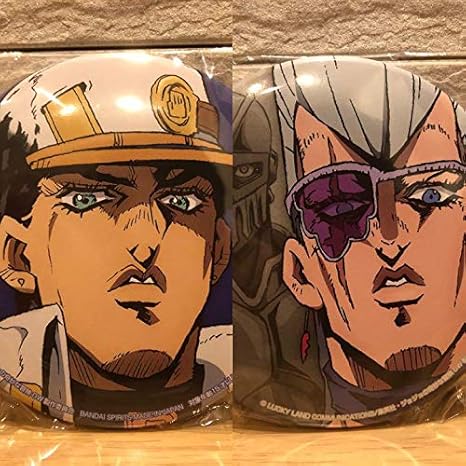 Amazon Co Jp ジョジョの奇妙な冒険 黄金の風 缶バッジ 覚悟 とは 承太郎 ポルナレフ ホビー 通販