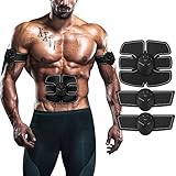 Muscle Toner, ITERY Abdominal workouts Fitness Portable AB Machine Abdominal Toning Belt EMS Training ABS Trainer Wirless Muscle Toning for Abdomen/Arm/Leg for Men or Women