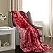 Chanasya Premium Wolf Faux Long Fur Throw Blanket - Soft, Fuzzy Throw Blanket - for Bed or Couch - 50