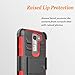 LG K7 Case, LG Treasure LTE Case, LG K8 Case, LG Tribute 5 Case, LG Escape 3 Case, LG Phoenix 2 Case, Circlemalls Combo Rugged Holster Phone Cover with [HD Screen Protector] and Stylus Pen - Red