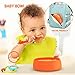 M KITCHEN WORLD Baby Bowl & Divided Plate with Stay Put Extra Suction - Orange