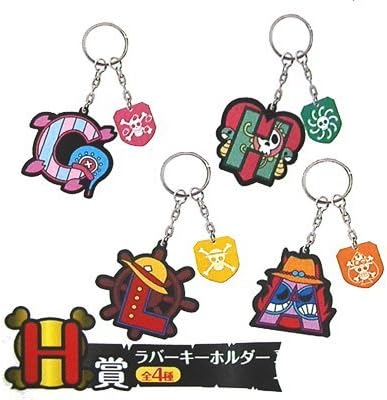 Amazon 一番くじきゅんキャラわーるど ワンピース 海賊旗の下に H賞 ラバーキーホルダー全4種セット アニメ 萌えグッズ 通販