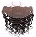 Brazilian Hair Deep Wave Lace Frontal Closure 13x4 Free Part with Baby Hair Bleached Knots Natural Color