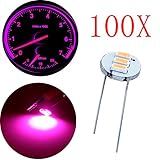 cciyu 100Pcs 4.7mm-12v Car purple Mini Bulbs Lamps Indicator Cluster Speedometer Backlight Lighting Replacement fit for GM GMC