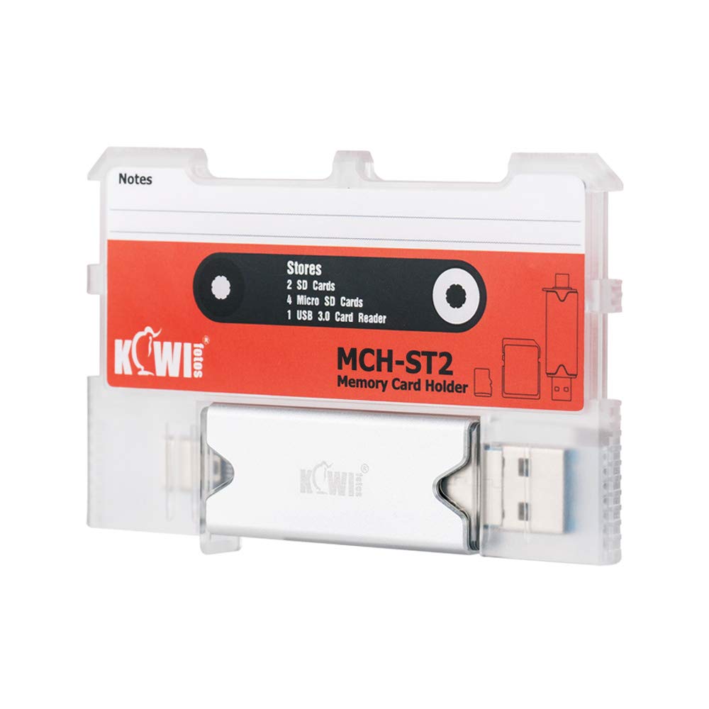 JJC 2IN1 USB 3.0 Card Reader & Memory Card Holder for 2 SD + 4 MSD/TF + 1 USB 3.0 Card Reader(included), SD Card Reader Compatible for Phones & Tablets, Supports SD/Micro SD/SDHC/SDXC/MMC – Red