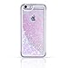 Ruky iPhone 4S Case,iPhone 4S Liquid Case, Flowing Liquid Floating Fashion Bling Glitter Love Heart Case Cover for iPhone 4 4S (Pink)