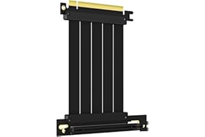 GLOTRENDS 100mm PCIe 4.0 X16 Riser Cable for PCIe 4.0/3.0 GPUs, Such as GeForce RTX 40/30 Series and AMD Radeon RX7000/RX6000