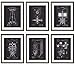 IDIOPIX Tesla Patent Prints Chalkboard Art Print Set of 6 Prints UNFRAMED No.1