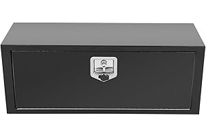 COOLBAG 36 Inch Underbody Truck Box Steel Storage Tool Box,36" x 12" x 14" Tool Chest Organizer w/Lock and Keys For Pickup,Truck Bed, RV, Trailer,Heavy Duty Waterproof Black box