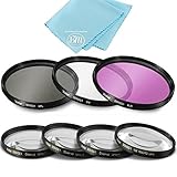 49mm 7PC Filter Set for Canon EOS M6, EOS M50, EOS M100 Mirrorless Digital Camera with EF 15-45mm Lens