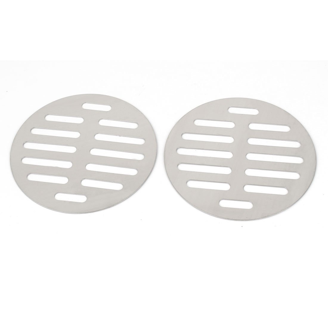 Sourcingmap Stainless Steel Round Sink Floor Drain Strainer Cover 4 Inch Dia 2pcs