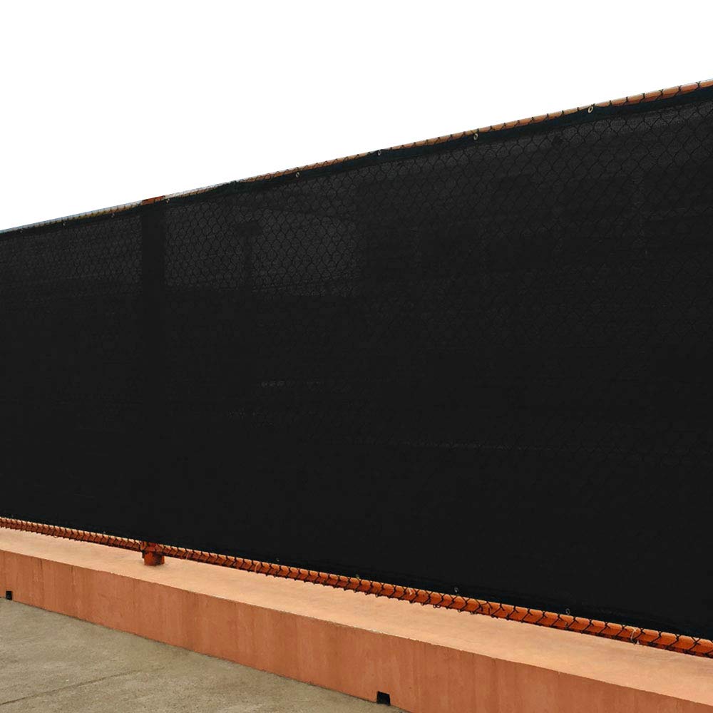 UPGRADE Fence Privacy Screen 6' x 50' Fence Shade Cover with Brass Grommets Heavy Duty Pefect for Outdoor Back Yard - Black