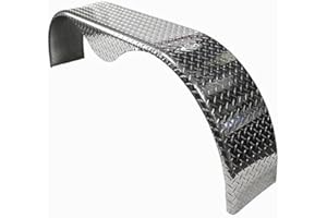 TRAILER-FENDERS.COM 72x9 Aluminum Tread Plate Trailer Fenders - Tandem Axle Teardrop - One Piece