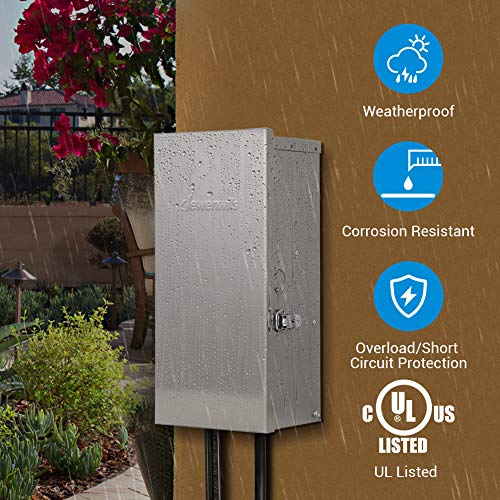 DEWENWILS 200W MultiTap Low Voltage Transformer, 120V AC to 12V/13V