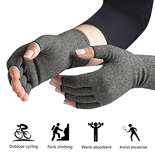 Arthritis Gloves Compression Joint Finger Pain Relief Hand Wrist Support Brace (M)