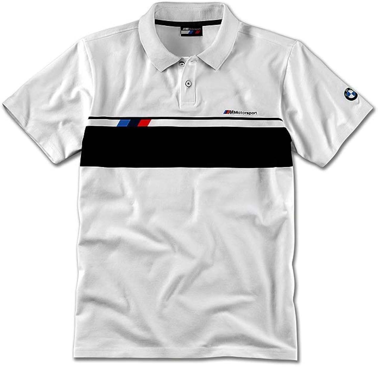 BMW Genuine Mens M Motorsport Short Sleeve Collar Neck Polo Shirt Tee ...